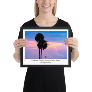 Palms and Pastels Poster (framed)