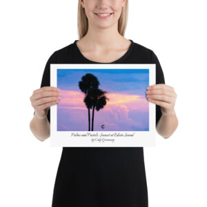 Palms and Pastels Poster (unframed)